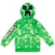thumbnail image 1 of Sudadera con capucha Minecraft Creeper para niños pequeños con máscara de 7 a 8 años, 1 of 3