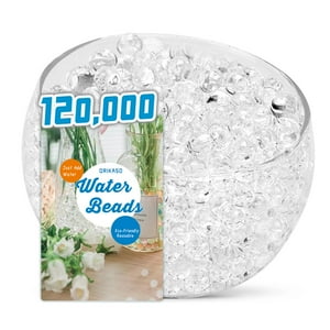 Water Beads Orikaso 120,000 Clear Para Rellenar Jarrones