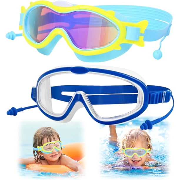 Gafas natación niños con tapones antivaho para ducha antigoteo juvenil
