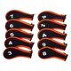 thumbnail image 3 of Juego De 10 Uds De Funda Para Cabeza De Hierro De Golf Funda Para Cabeza De Palo De Golf Putter Para Deportes Al Aire Libre Naranja Y Negro, 3 of 5