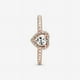 thumbnail image 3 of Anillo Pandora Corazón Elevado Brillante Oro Rosa 14k Talla 7.5, 3 of 6