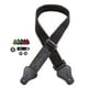 thumbnail image 2 of Correa de guitarra acústica ajustable con soporte para púas, correas de hombro universales acolchadas suaves para guitarra, cinturones con púas para negro, 2 of 5