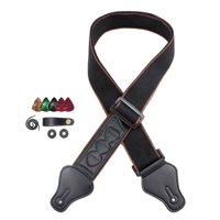 Bothyi - Correa De Guitarra Con Soportes Para Púas, Correas De Hombro Para Guitarra, Cinturones Para Bajos, Negro