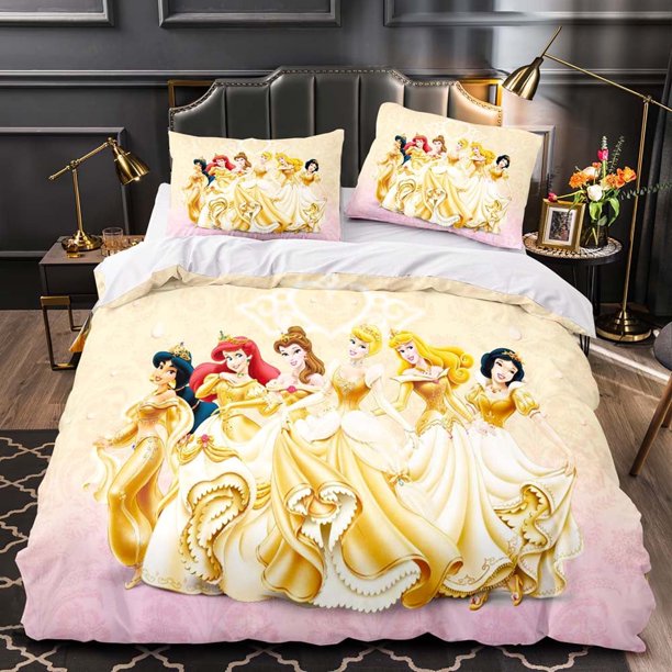 Princess series Tiana Kids Bedding Super Soft Microfiber Comforter And Sheet Set 3 Piece Size