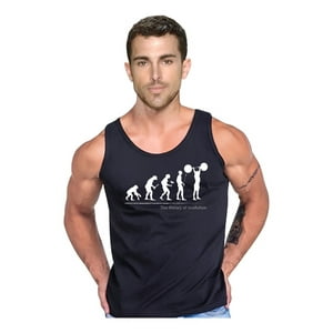 Persodesign - Polera Evolution Gym Musculosa Tank Gym Pesas Crossfit Talla S Negro Hombre