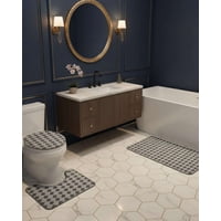 Mylhogar - Juego De Alfombras De Baño 3 Piezas Suaves Y Absorbentes