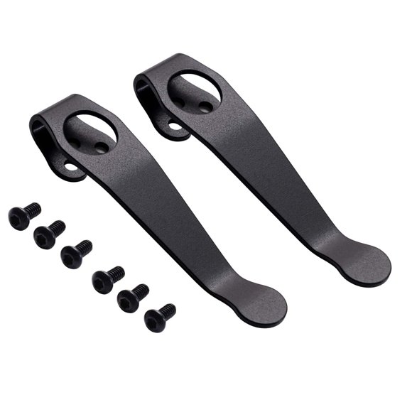 Clip de bolsillo hiSpkNix 53 mm titanio, paquete de 2, negro