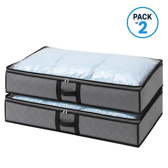 Pack 2 Bolsos Organizadores Almacenaje Bajo Cama 75 Litros