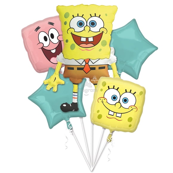 Juego de 5 globos de foil SpongeBob de Anagram