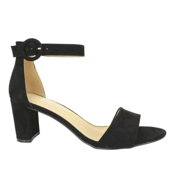 Sandalia New Walk Broche Redondo Negra