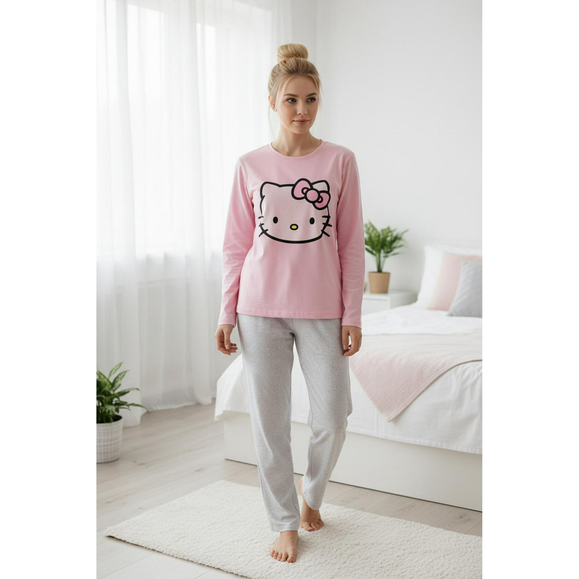 Pijama Micropolar Mujer Hello Kitty Rosa S