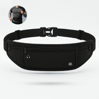 Bebraver - Cómodo Banano Running 3 Bolsillos Waterproof Deportiva Negro