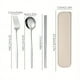 thumbnail image 5 of Upgrade Your Outdoor Dining Experience with our 3/4pcs Stainless Steel Portuguese Tableware Set - Perfect for Students! Includes Wiping Spoon and Chopsticks for Healthy Care. Fast Delivery Guaranteed!, 5 of 5