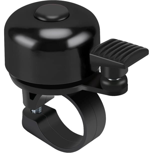 Paquete de 1 timbre para bicicleta, timbre fuerte y nítido para bicicleta, mini bocina linda para bicicletas de adultos y niños, revestimiento antioxidante y anillo resistente para zurdos y diestros.