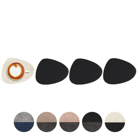 Set 4 Posavasos Ecocuero JAS Antimanchas Impermeables 2 En 1