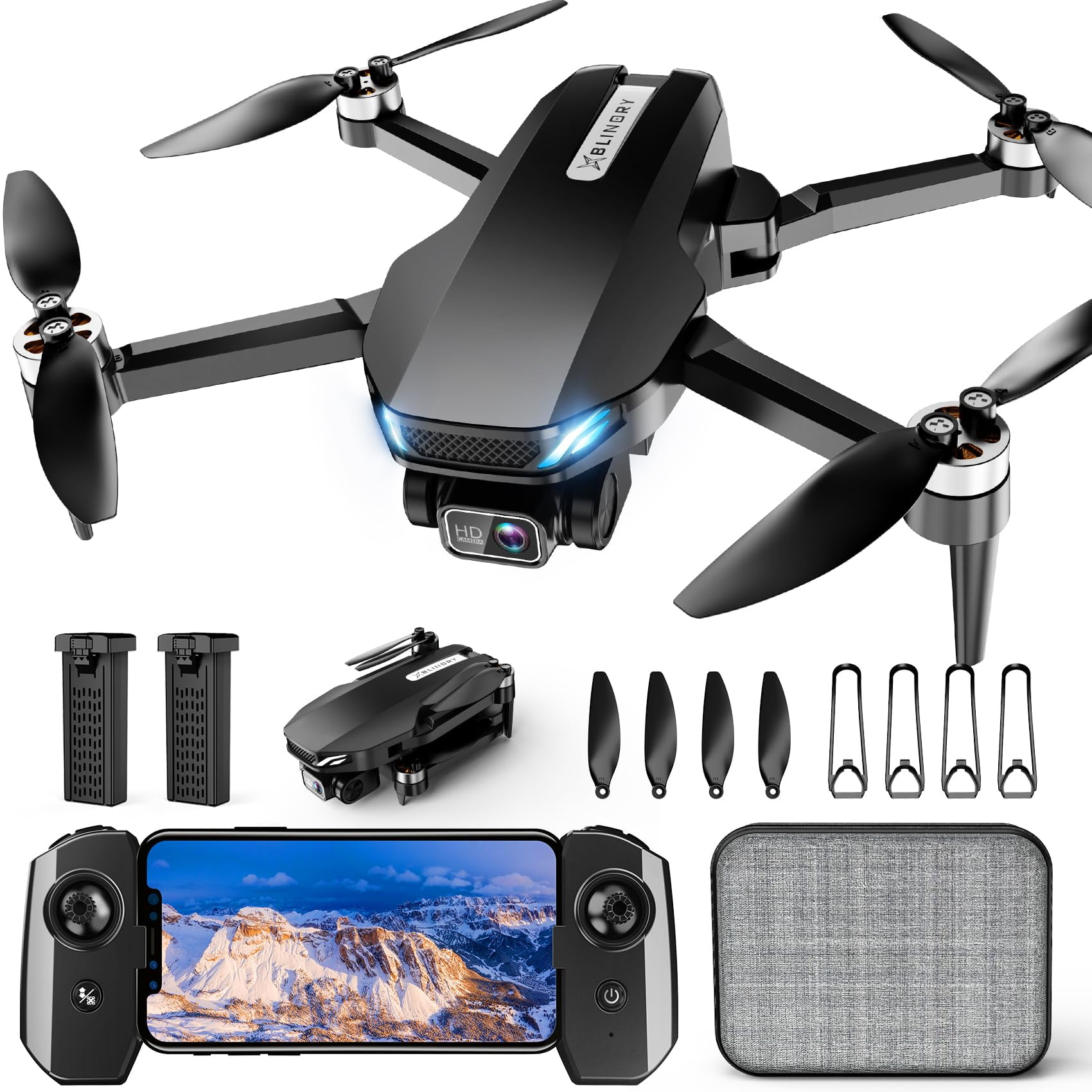 Drone Blinory X60 Con Cámara 2k Hd, 36 Minutos De Vuelo Para Adultos