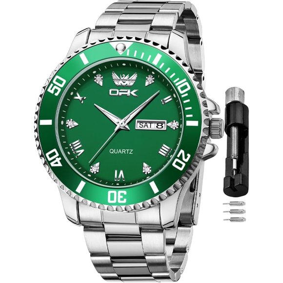 Reloj OPK 8171BL Esfera Verde Acero 30M Cuarzo