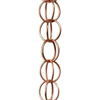 Xusx111 - Cadenas De Lluvia Anillo De Cobre Puro Cadena De Lluvia, 125Cm Cadena De Captura De Lluvia Decorativa Para Canaletas, Cadenas De Lluvia Para El Exterior, Caída De Reemplazo De Canaletas De L