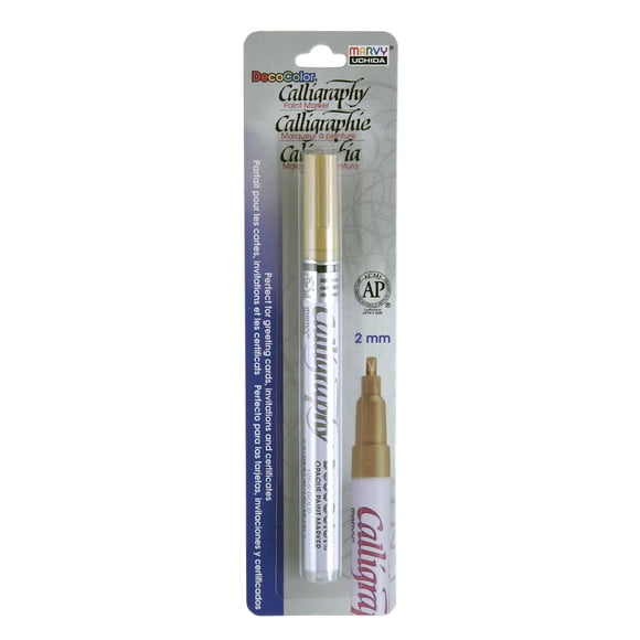 Marcador de pintura Marvy Uchida 125-C-GLD punta biselada dorado