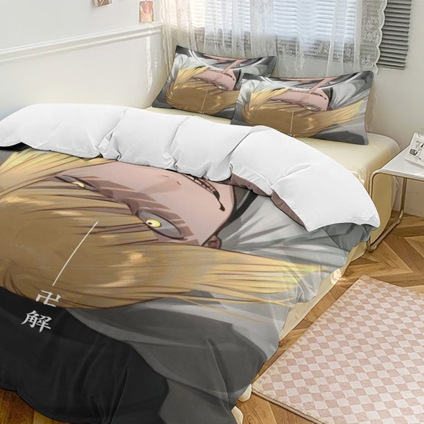 Bleach Anime Home Bed 3-piece Set Classic Japanese Anime Polyester Wash Student Dormitory Set