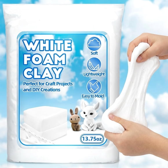 RAINFLOW White Foam Clay Moldable Cosplay Foam Clay Soft S