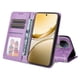 thumbnail image 4 of Funda tipo cartera FOXDOCK para Vivo V50 , diseño girasol en relieve, cuero PU, cierre magnético, soporte y tarjetero, 4 of 5