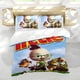 thumbnail image 5 of Pollito Pequeño Conjunto de sábanas temático, trío de piezas, cómodo y amigable con la piel, diseño único, regalo de decoración para el hogar para familiares, amigos y fans, 90 cm * 190 cm, 5 of 6