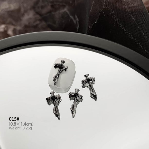 Personalized Nail Art Accessories Not Easy To Break Alloy Nail Art Crow Heart Cross Health & Beauty Cross Nail Art Jewelry