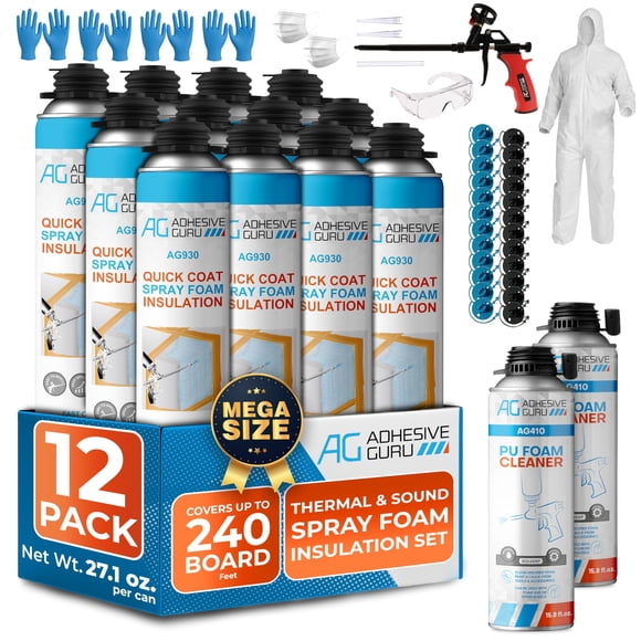 Kit aislante de espuma en aerosol Adhesive Guru 930 g, 240 m²