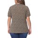 thumbnail image 4 of Agnes Orinda Blusas de Verano Casual de Manga Corta con Cuello en V y Estampado Floral para Mujer de Talla Grande 1X Marrón, 4 of 8