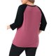 thumbnail image 4 of GRACE & GRANDEUR Conjuntos de Halloween Blusa de Talla Grande para Mujer Cuello Redondo Manga Raglán 3/4 Blusa Campesina Casual 4X Rojo Ladrillo, 4 of 8