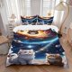 thumbnail image 1 of Bedding Featuring an Anime Cat in a Galaxy Space Theme - Comes with One Quilt Cover And Two Pillowcases (Core Not Included) - Perfect for Home Decoration Festiv, 1 of 1