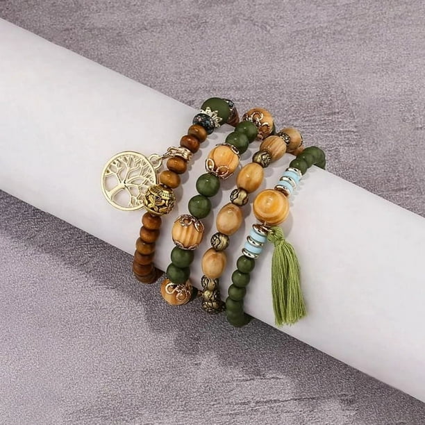 Creative Bohemian Bracelet Layered Beaded Stretch Bracelet