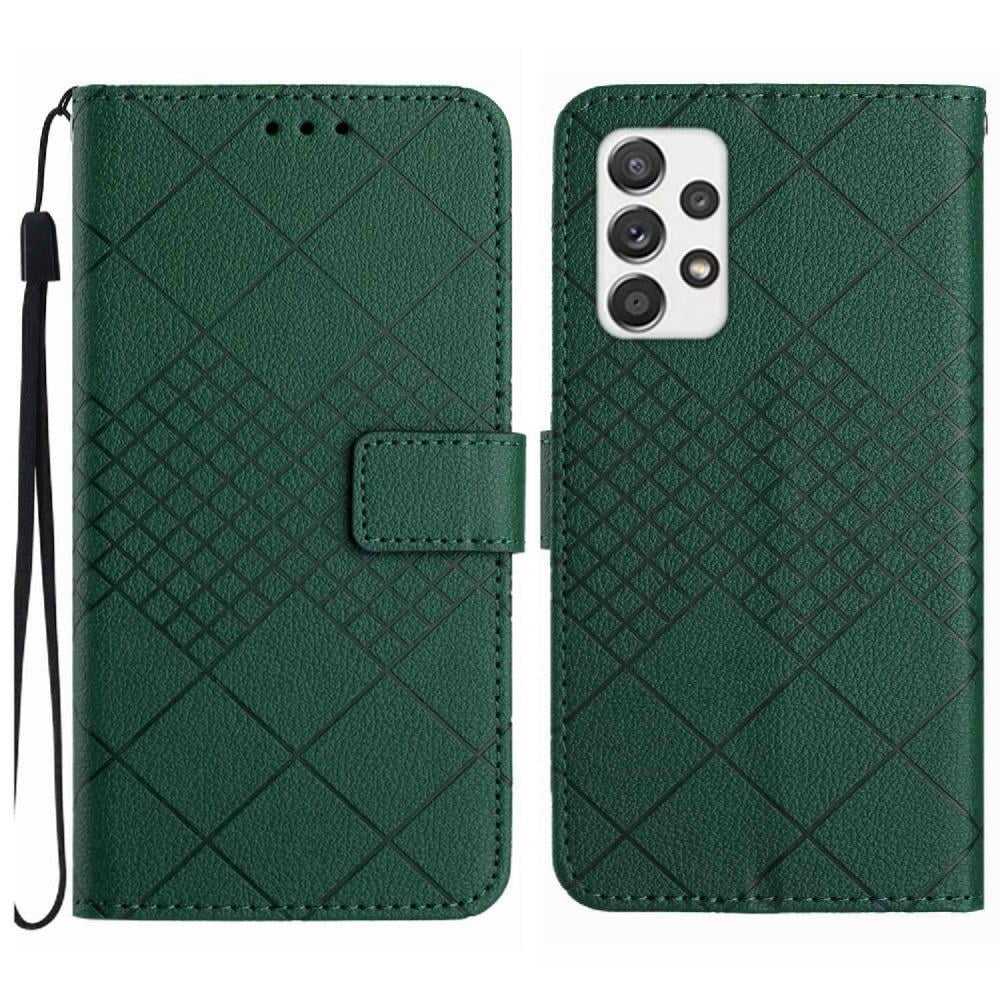 Foxdock - Funda Tipo Cartera Para Samsung Galaxy A72 Con Soporte Y Correa, Interior Tpu Antirrayas Verde