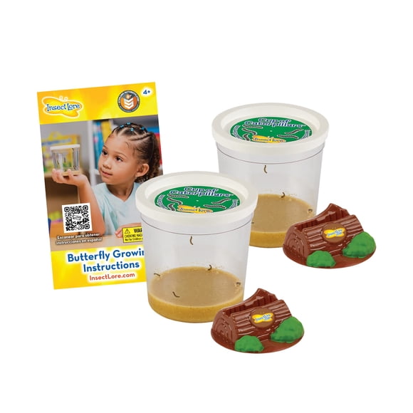 Kit de relleno Butterfly Garden Lore con 2 tazas de orugas