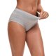 thumbnail image 4 of CURVY GLAM Bragas de Mujer Regreso a Clases Cintura Alta Control de Abdomen Color Sólido Cobertura Completa Gris L, 4 of 5
