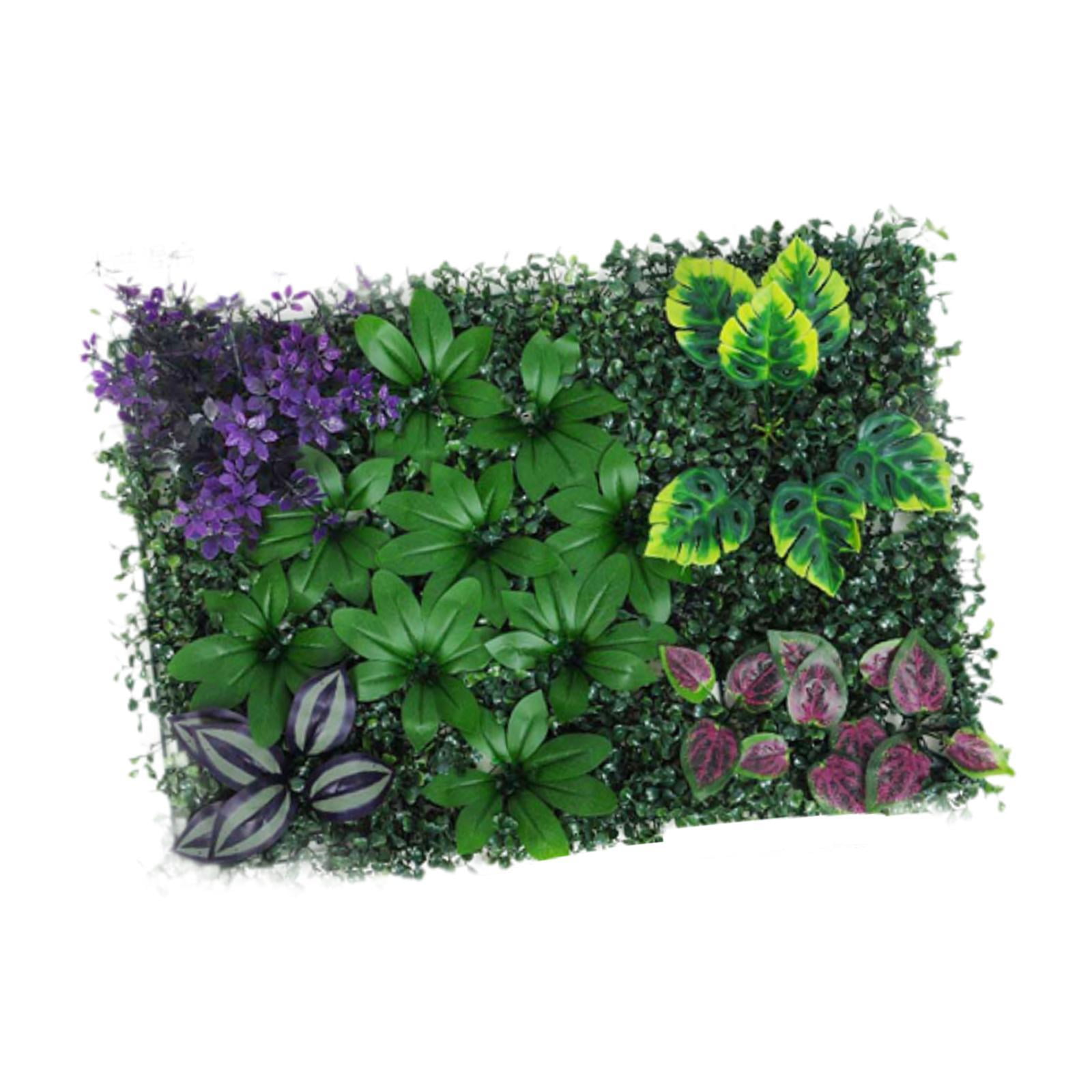 Magideal - Panel De Pared De Plantas Artificiales, Telón De Fondo Verde Falso, Protección Solar, Panel Decorativo De Césped Sintético Para Decoración De Fiestas Estilo E