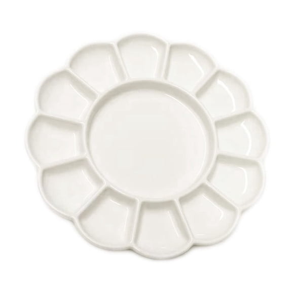Paleta de Acuarela Gemerglity 20 cm 13 Pozos de Cerámica