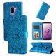 thumbnail image 1 of Funda tipo cartera FOXDOCK para Samsung Galaxy S9 Plus , diseño girasol en relieve, cuero PU, cierre magnético, soporte y tarjetero, 1 of 5