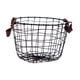 thumbnail image 3 of Cesta De Alambre De Metal Con Asas Cesta De Alambre De Hierro Para Libros Ba?o Casa De Campo 26cmx18cm, 3 of 5