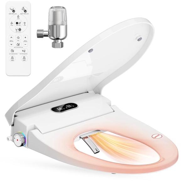 Asiento de Bidé Rainsworth con Memoria Dual, Calentamiento Instantáneo y Control Remoto