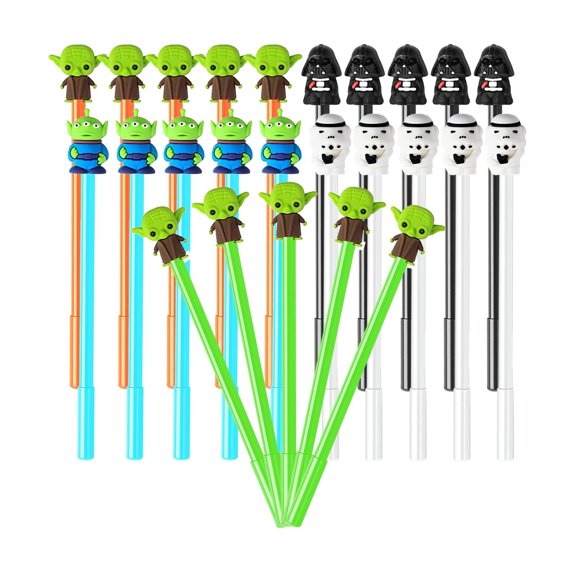 Bolígrafo de gel THOAML 25 piezas 18 cm con temática Galaxy Wars