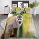 thumbnail image 1 of Lovely Squirrel Monkey Wildlife Quilt Duvet Cover Set Super Bedclothes3-Piece Bedding Set, 1 of 5