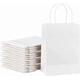 thumbnail image 1 of Bolsas De Papel Kraf Con Manilla Blanco 21x16x8 Cm Pack 60 Unds, 1 of 3