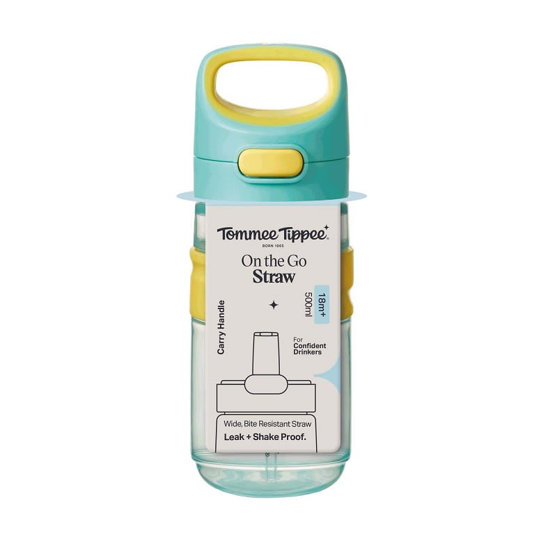 Tommee Tippee - Vaso Con Bombilla De Silicona 500 Ml On The Go 18 Meses+