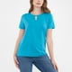 thumbnail image 3 of Polera Mujer Escote Cut Out Piping Turquesa Corona, 3 of 5