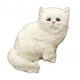 thumbnail image 2 of Gatos De Peluche Juguetes Muñecas Gato Realista Para Regalo De Pascua Regalos De Cumpleaños Juguete De Mesa Blanco, 2 of 3