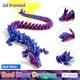 thumbnail image 4 of Dragón articulado impreso en 3D TXB3DOK de 61 cm, juguete rojo y azul, 4 of 7