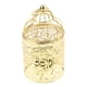 thumbnail image 1 of Candelero De Luz De Té Con Forma De Jaula De Pájaros De Metal Galvanizado B-Gold, 1 of 5