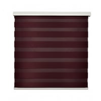 Cortina Roller Duo Zebra Día Y Noche 120 X 200 Cm Vino Jaspeado Guiza
